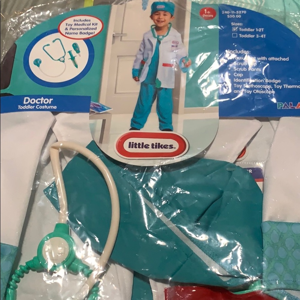 Little Tikes Doctor Costume Size Toddler 1-2T